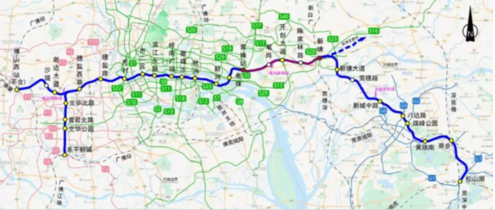 佛山地铁新线路规划图揭晓